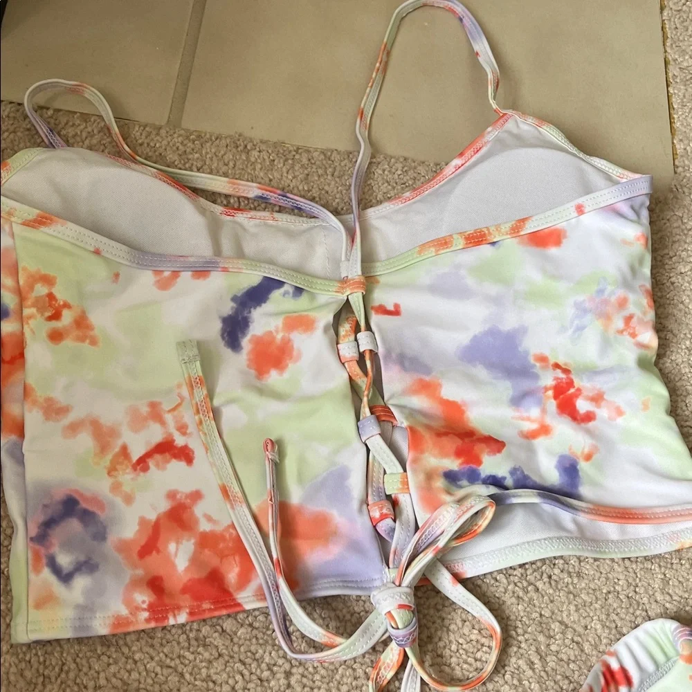 Colorful Tie-Dye two piece bathing suit, NWOT - Picture 5 of 6